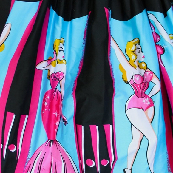 Size XS Pinup Couture Rare Unicorn Burlesque Jenny with artwork by Micheline Pit - Picture 2 of 9